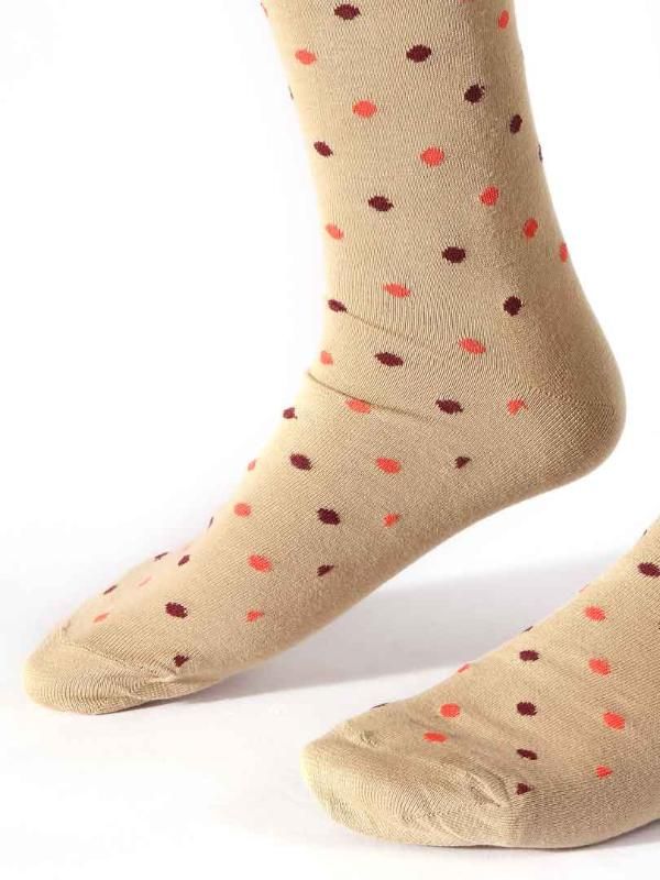 Z3 Beige/ Brown Dots Socks