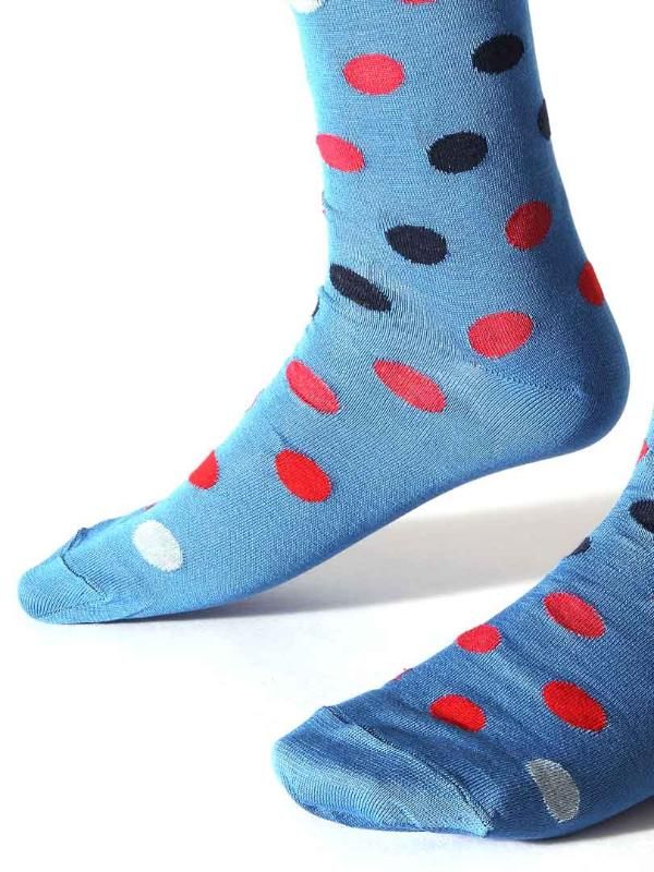 Z3 Blue/ Red Dots Socks