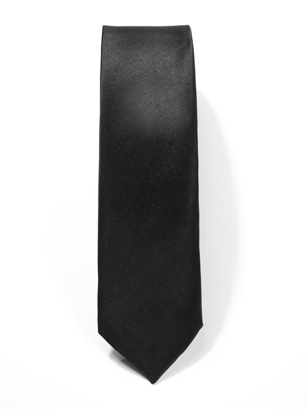 ZT – 272 Solid Black Polyester Tie
