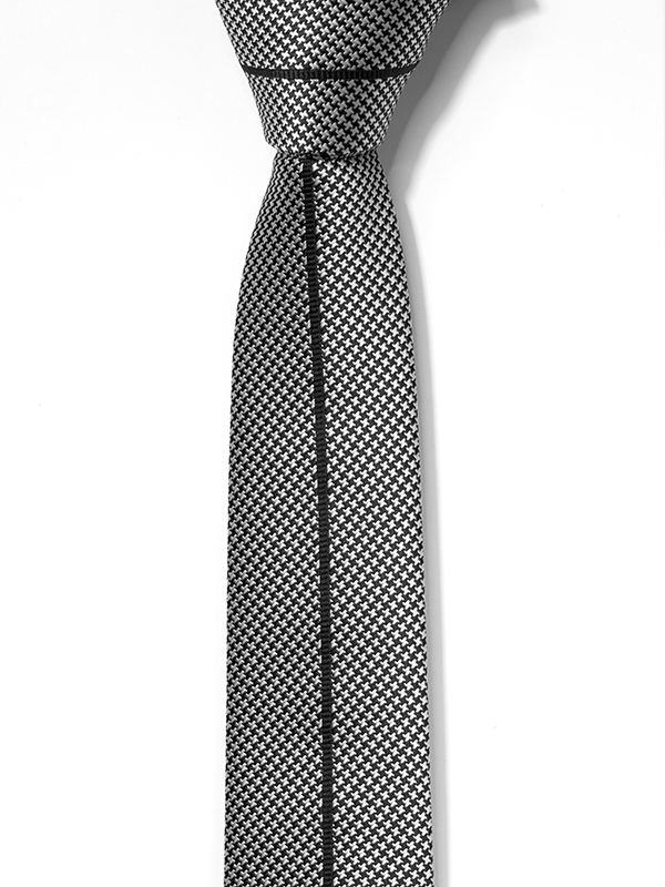 ZT – 237 Structure Solid Black Polyester Tie