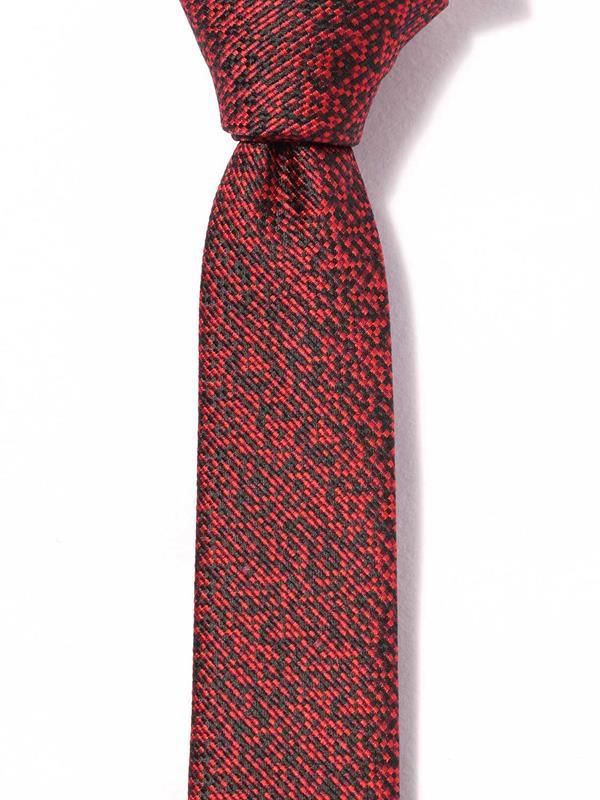 ZT-252 Structure Solid Red Polyester Tie