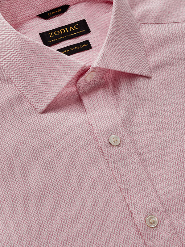 Antonello Pink Solid Full Sleeve Double Cuff Classic Fit Classic Formal Cotton Shirt