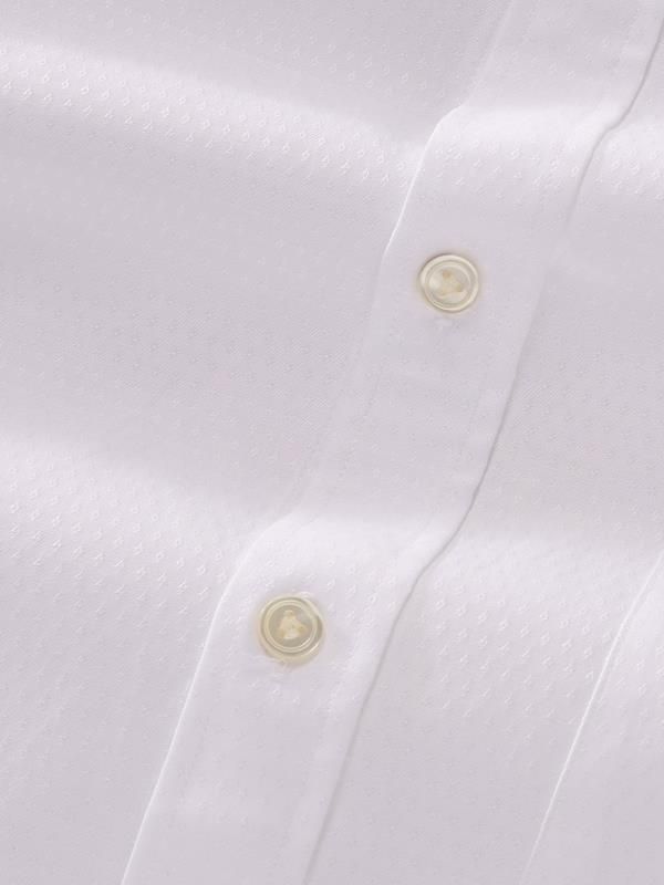 Antonello White Solid Full sleeve single cuff Classic Fit Classic Formal Cotton Shirt