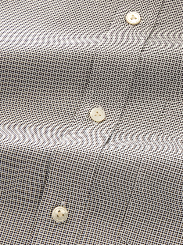 Barboni Light Grey Check Full Sleeve Single Cuff Classic Fit Classic Formal Cotton Shirt