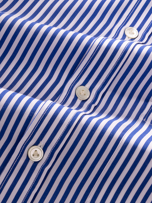 Buy Barboni Blue Striped Classic Fit Classic Formal Shirt for men