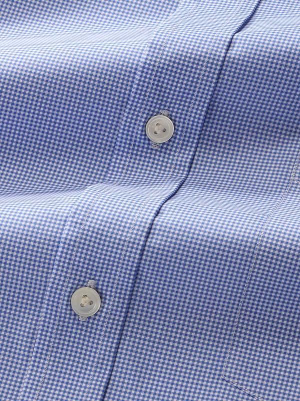 Barboni Blue Check Half sleeve Classic Fit Classic Formal Cotton Shirt