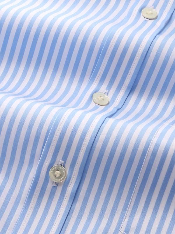 Barboni Sky Striped single cuff Classic Fit Classic Formal Cotton Shirt
