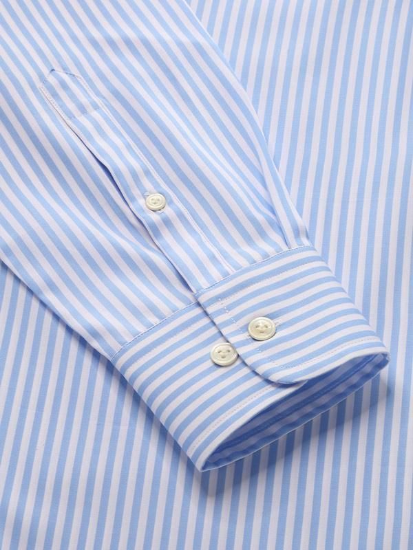 Barboni Sky Striped single cuff Classic Fit Classic Formal Cotton Shirt