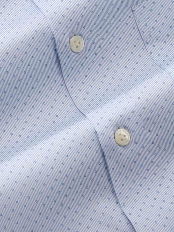 Bassano Sky Printed single cuff Tailored Fit Formal Cotton Shirt