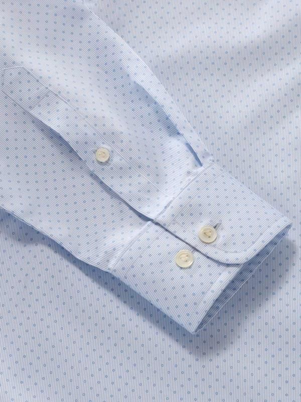 Bassano Sky Printed single cuff Tailored Fit Formal Cotton Shirt