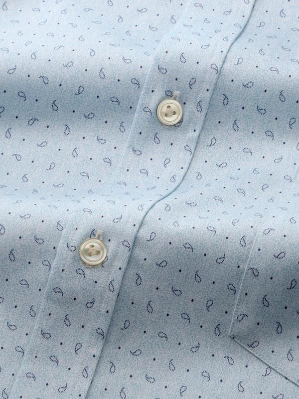 Bassano Sky Printed single cuff Classic Fit Classic Formal Cotton Shirt