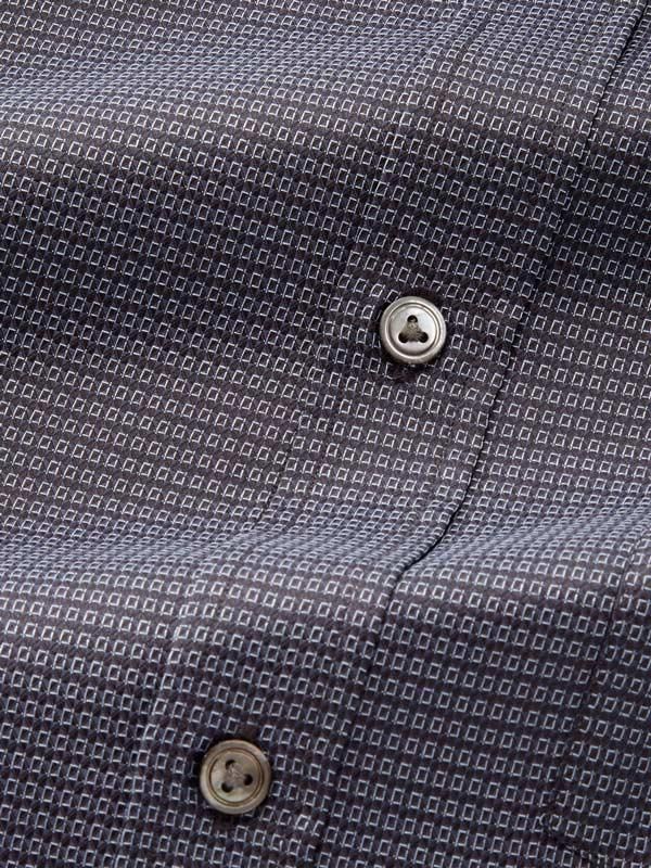 Bruciato Black Solid Full sleeve single cuff Classic Fit Semi Formal Cotton Shirt