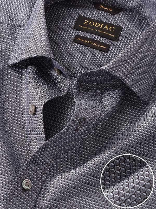 Bruciato Black Solid Full sleeve double cuff Classic Fit Semi Formal Dark Cotton Shirt