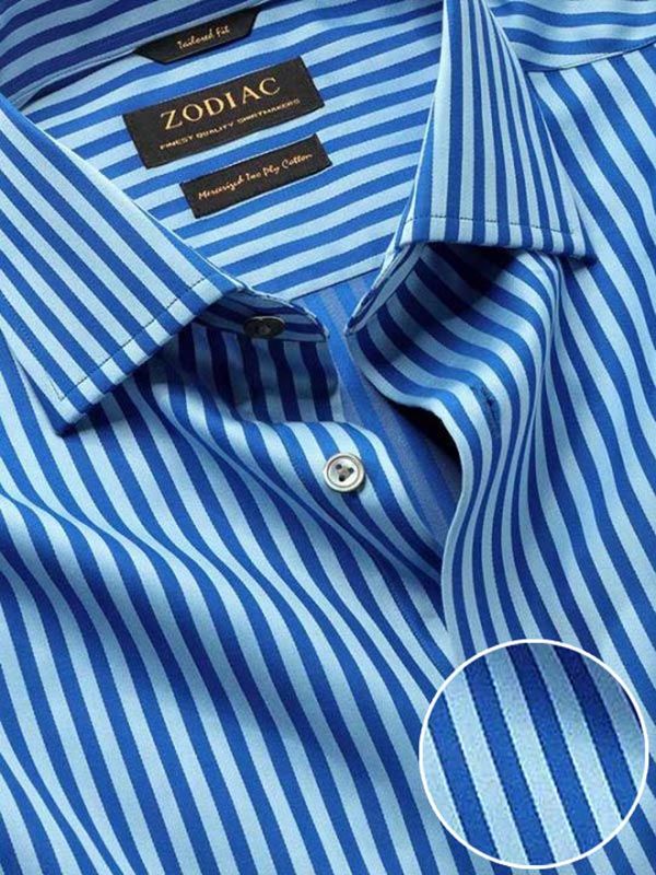 Bruciato Blue Solid Full sleeve single cuff  Semi Formal Dark Cotton Shirt