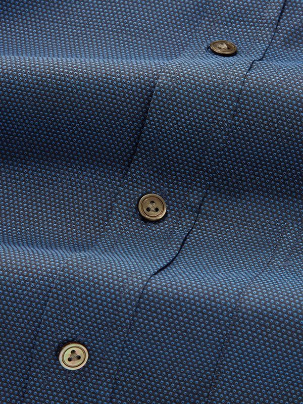 Carletti Purple Solid Full Sleeve Single Cuff Classic Fit Classic Formal Dark Cotton Shirt