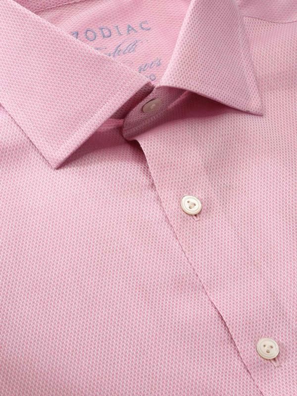 Buy Carletti Pink Cotton Tailored Fit Formal Solid Shirt | Zodiac