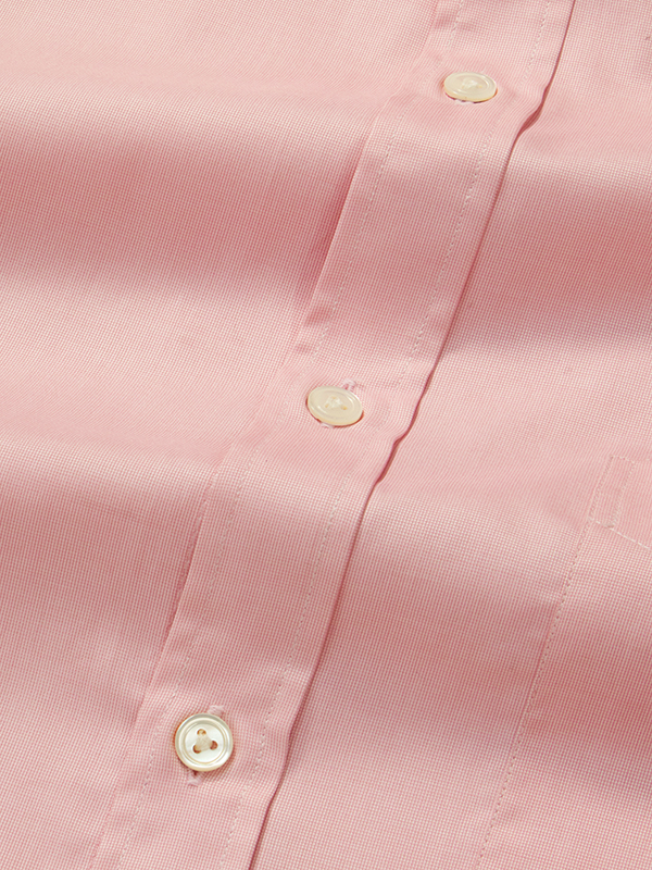 Carulli Pink Solid Full Sleeve Single Cuff Classic Fit Classic Formal Cotton Shirt