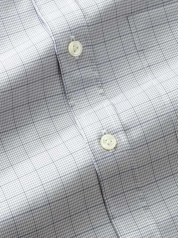 Buy Cascia Light Grey Cotton Classic Fit Formal Checks Shirt | Zodiac