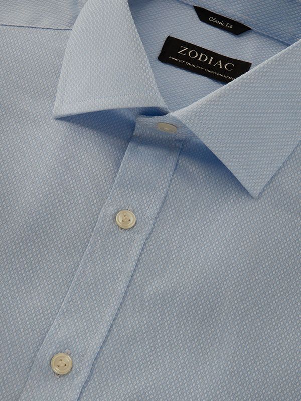 Buy Cascia Sky Solid Classic Formal Cotton Shirt for men