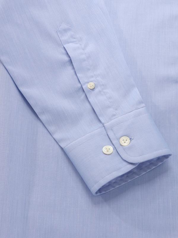 Chambrey Sky Solid Full sleeve single cuff Tailored Fit Classic Formal Cotton Shirt