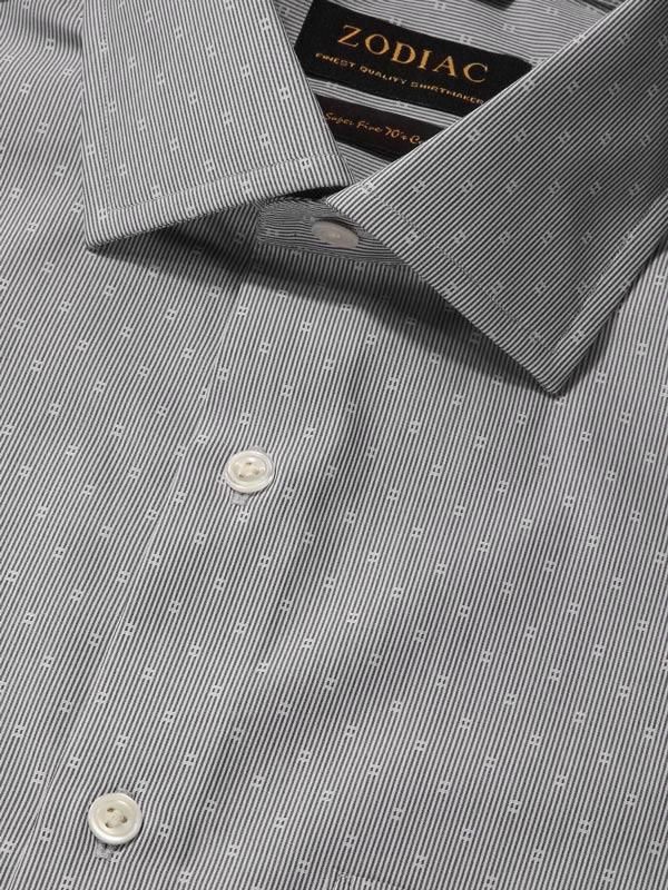 Cricoli Black Striped Full sleeve single cuff Tailored Fit Classic Formal Cotton Shirt