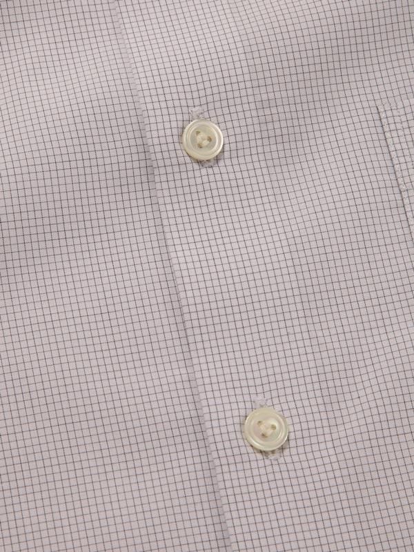 Cricoli Light Grey Check Full sleeve single cuff Tailored Fit Classic Formal Cotton Shirt