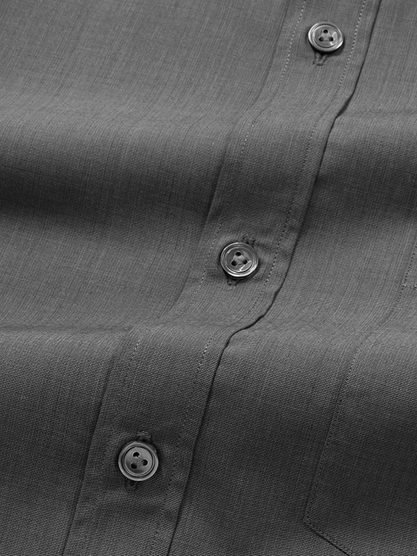 Fil A Fil Black Solid Full Sleeve Single Cuff Classic Fit Semi Formal Dark Cotton Shirt