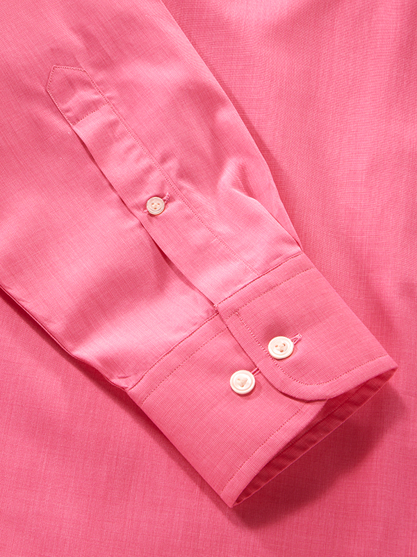 Fil A Fil Pink Solid Full Sleeve Single Cuff Classic Fit Classic Formal Cotton Shirt