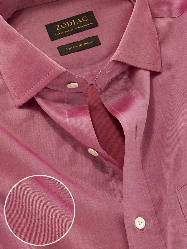 Fine Twill Rose Solid Full Sleeve Single Cuff Classic Fit Classic Formal Cotton Shirt