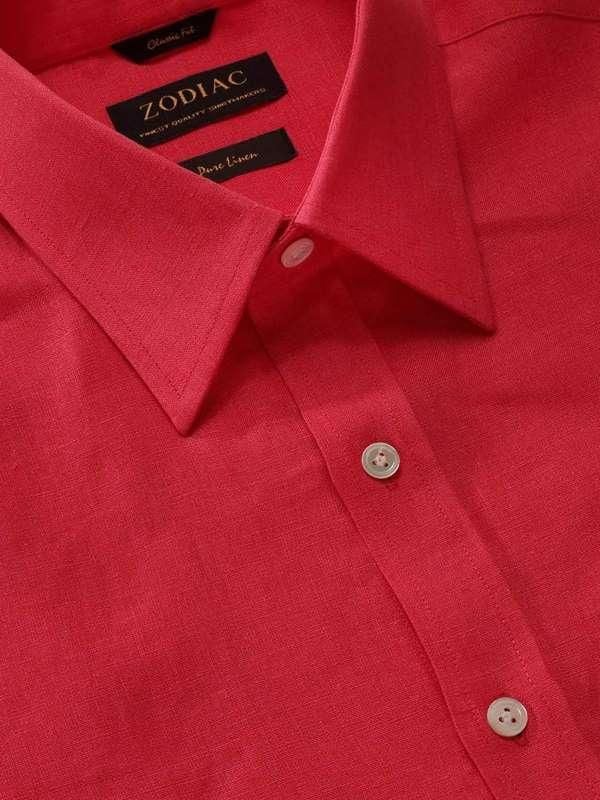 Buy Red Linen Fit Casual Solid for men