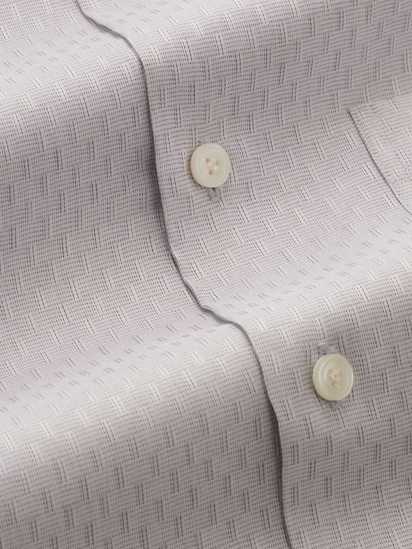 Marchetti Light Grey Solid Full sleeve single cuff Tailored Fit Classic Formal Cotton Shirt