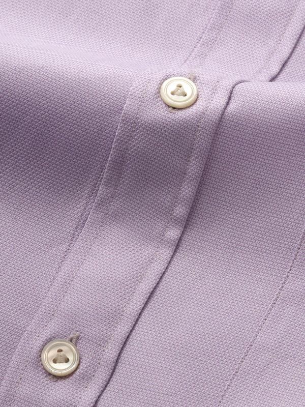 Marinetti Lilac Solid Full sleeve single cuff Classic Fit Classic Formal Cotton Shirt