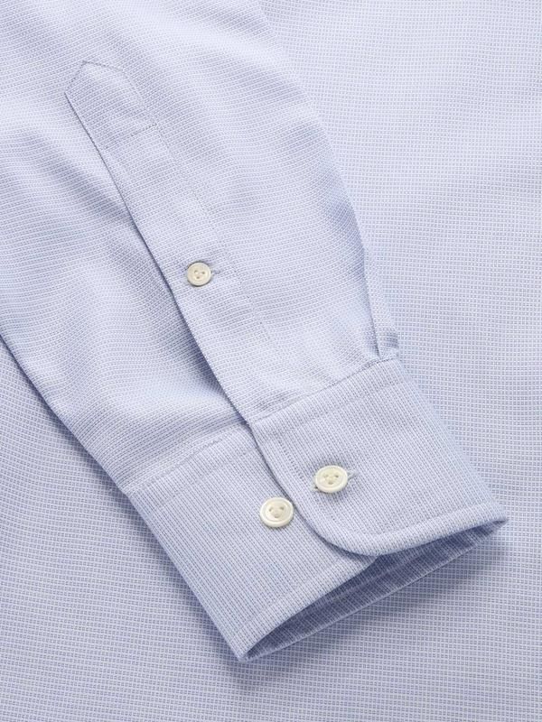 Marinetti Sky Solid Full sleeve single cuff Classic Fit Classic Formal Cotton Shirt