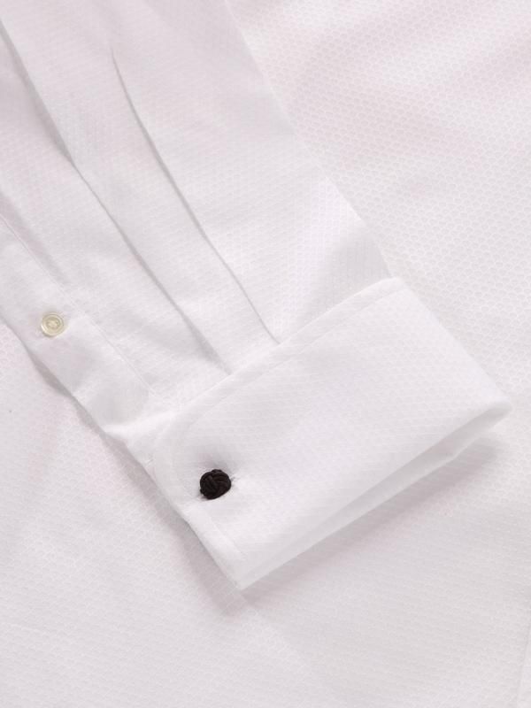 Buy Matera White Cotton Classic Fit Formal Solid Shirt