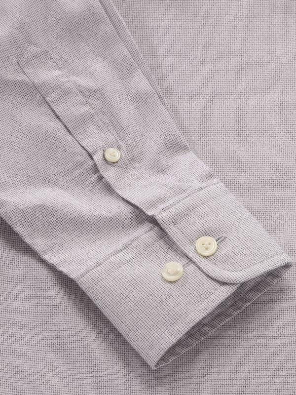 Buy Mazzaro Light Grey Cotton Tailored Fit Formal Checks Shirt