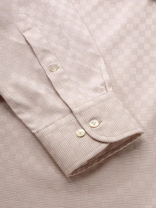 Monteverdi Sand Solid Full sleeve single cuff Classic Fit Classic Formal Cotton Shirt