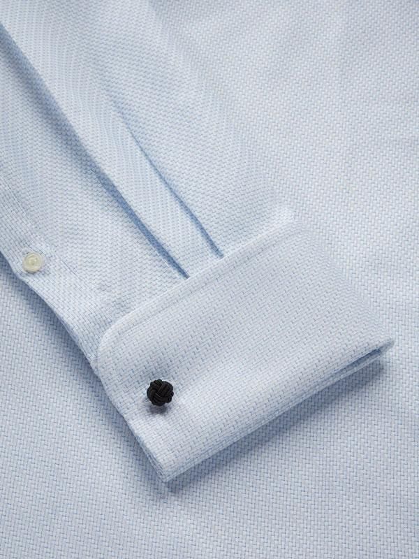 Monteverdi Sky Solid Full sleeve double cuff Classic Fit Classic Formal Cotton Shirt