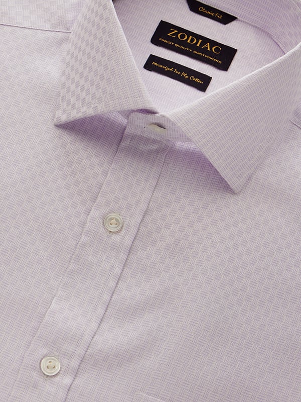 Buy Monteverdi Lilac Solid Full Sleeve Double Cuff Classic Fit Classic ...