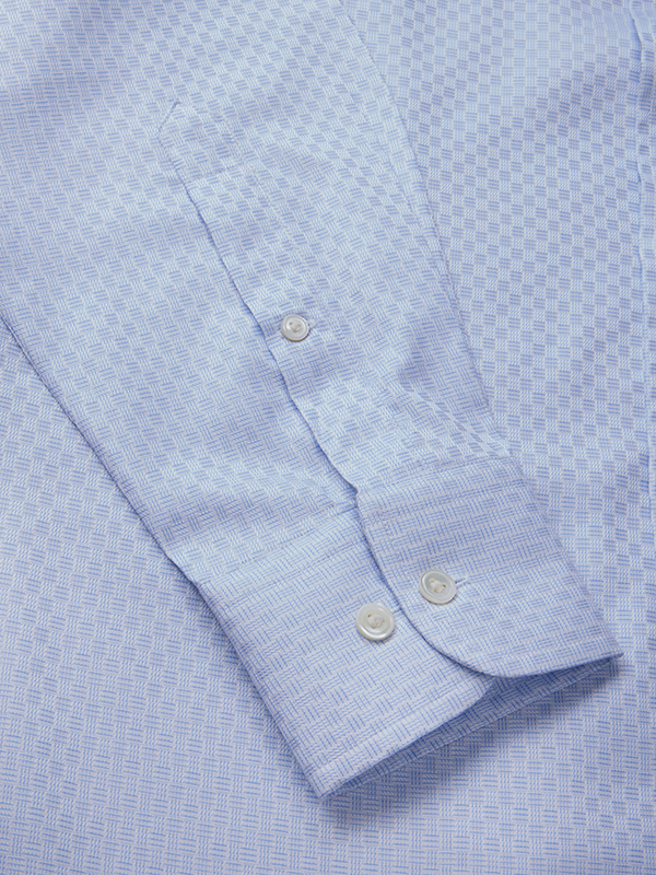 Monteverdi Sky Solid Full Sleeve Single Cuff Classic Fit Classic Formal Cotton Shirt