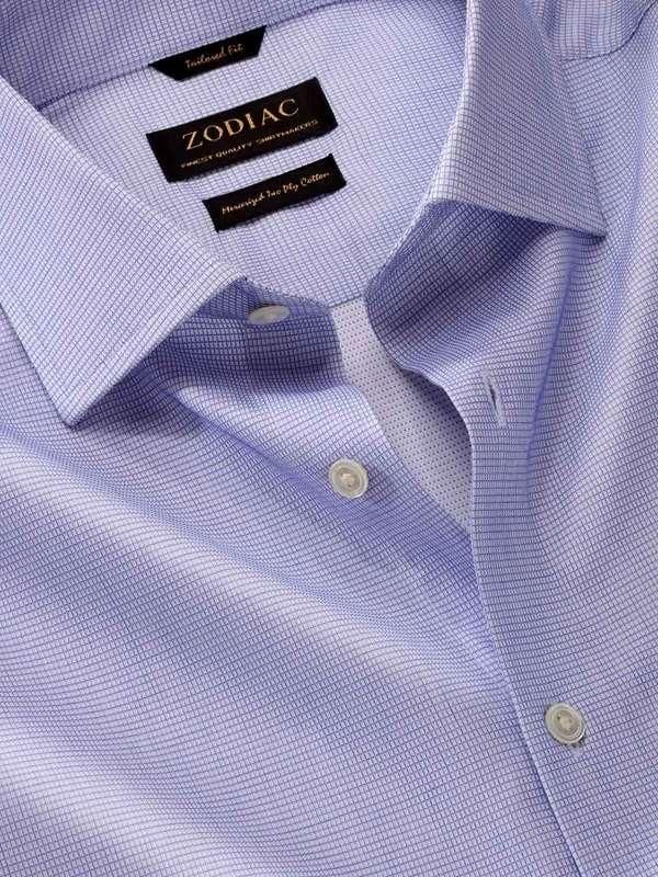 Buy Ponte Blue Cotton Tailored Fit Formal Solid Shirt