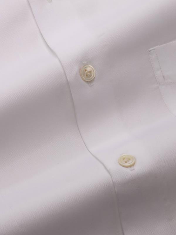 Premium White Solid Full sleeve single cuff Tailored Fit Classic Formal Cotton Shirt