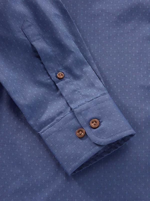 Buy Savuto Navy Cotton Tailored Fit Evening Solid Shirt | Zodiac