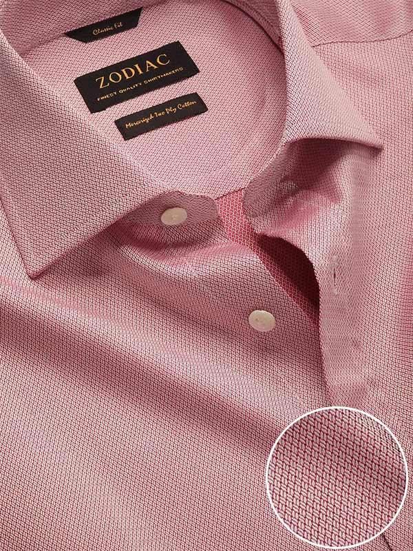 Tramonti Rose Solid Full sleeve single cuff Classic Fit Classic Formal Cotton Shirt