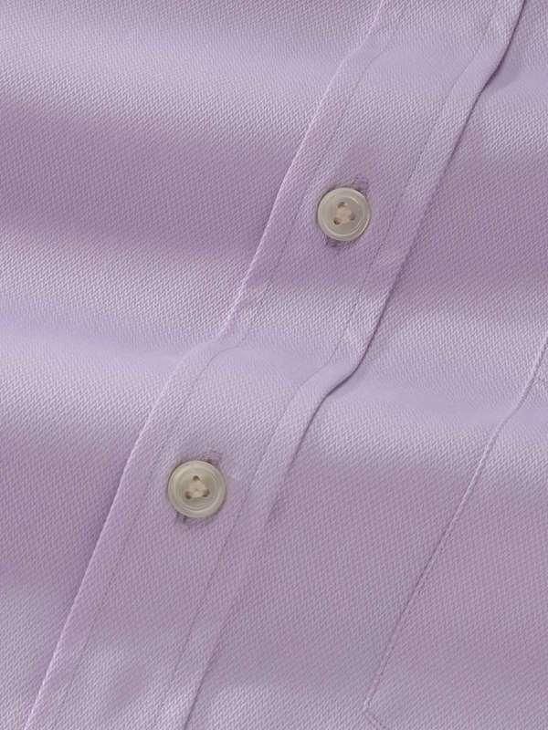 Tramonti Lilac Solid Full sleeve single cuff Classic Fit Classic Formal Cotton Shirt