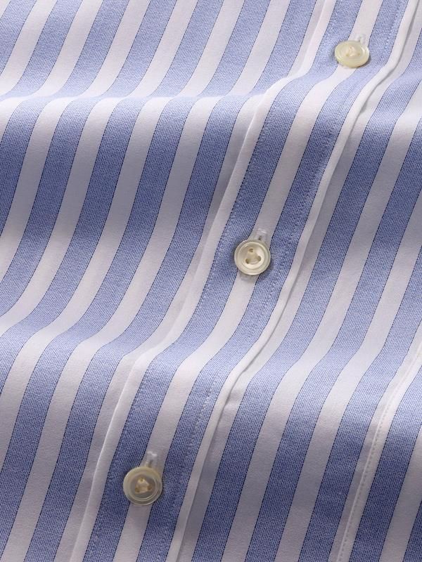 Venete  Sky Striped Half sleeve Classic Fit Semi Formal Cotton Shirt