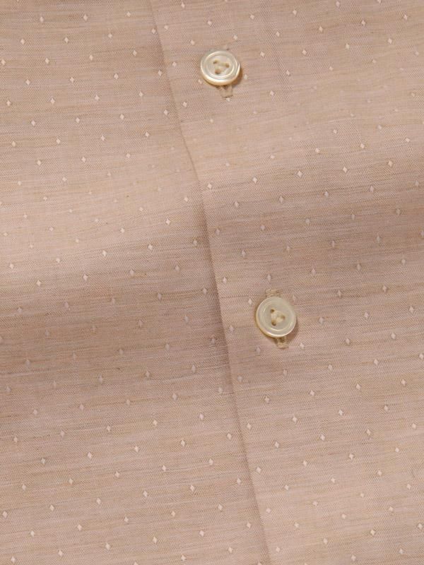 Vercelli Sand Solid Full sleeve single cuff Tailored Fit Semi Formal Cotton Shirt
