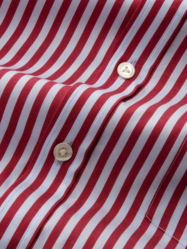 Buy Vivace Maroon Cotton Classic Fit Formal Striped Shirt | Zodiac