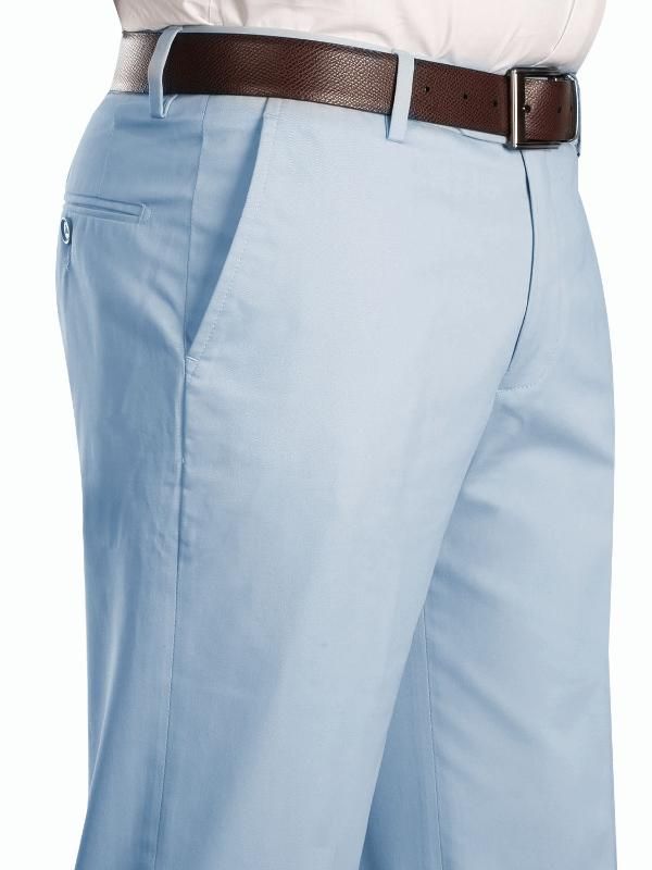 Mantova Sky Tailored Fit Cotton Trousers