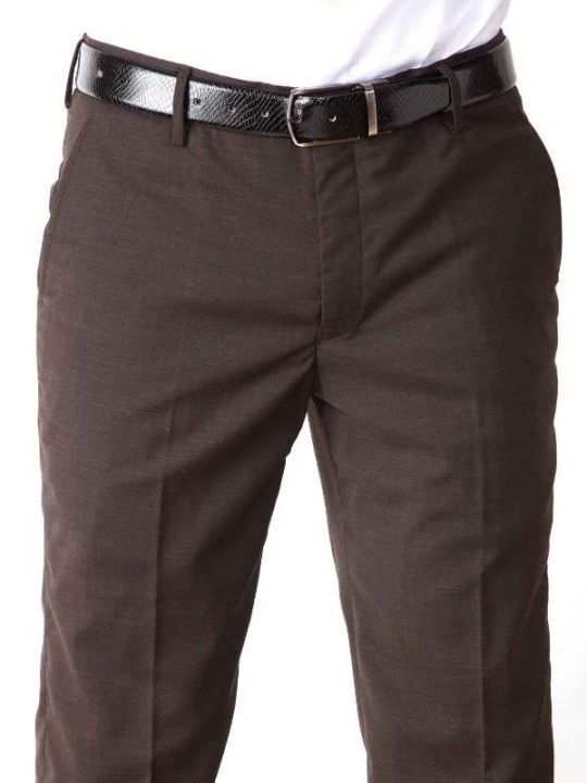 Pollone Brown Tailored Fit Trouser