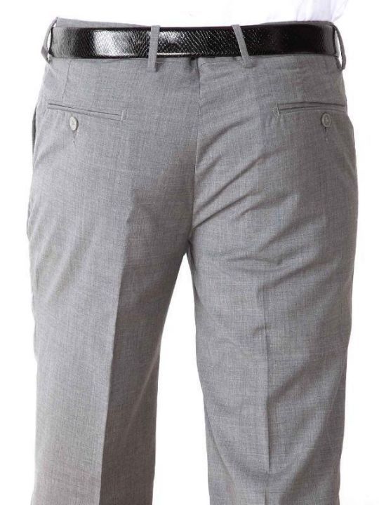 Pollone Light Grey Tailored Fit Trouser